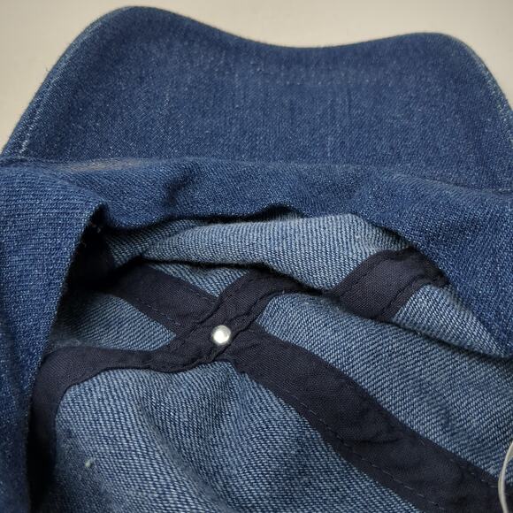 Envision Studio Strapback Baseball Cap Blue One Size Adjustable Blank Denim - Picture 8 of 9